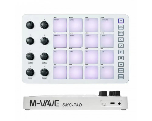 Бездротовий MIDI-контроллер M-VAVE SMC-PAD white