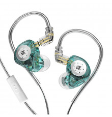 Навушники KZ EDX Pro з мікрофоном cyan