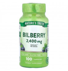 Чорниця, Bilberry, Nature's Truth, 2400 мг, 100 вегетаріанських капсул (1200 мг у капсулі)