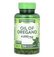 Олія орегано, Oil Of Oregano, Vitamins, Nature's Truth, 2000 мг, 150 гелевих капсул швидкого вивільнення