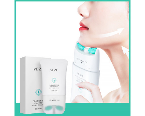 Крем для шеи VEZE Hexapeptide Beauty Neck Cream 110 г укрепляющий с массажной роликовой насадкой