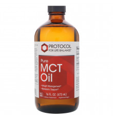 Масло MCT, Pure MCT Oil, Protocol for Life Balance, 432 мл