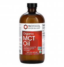 Олія MCT, Organic MCT Oil, Protocol for Life Balance, органік, 473 мл