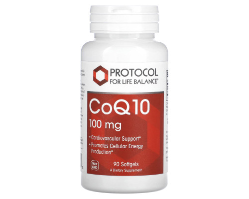Коензим Q10, CoQ10, Protocol for Life Balance, 100 мг, 90 гелевих капсул