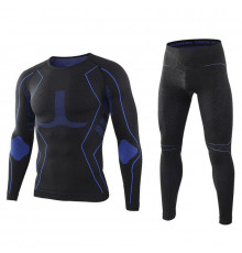 Термобілизна чоловіча A201 Black-Blue 2XL