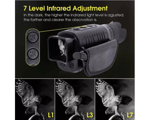 Монокуляр нічного бачення із записом фото та відео Ermenrich NS100 1-5X (до 300 м) на акумуляторі 3800 AmH