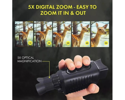 Монокуляр нічного бачення із записом фото та відео Ermenrich NS100 1-5X (до 300 м) на акумуляторі 3800 AmH