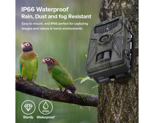 Фотопастка Suntek HC 804A 25м, огляд 120 °, датчик руху, нічна зйомка, захист IP65.