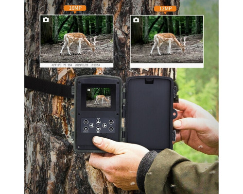 Фотопастка Suntek HC 804A 25м, огляд 120 °, датчик руху, нічна зйомка, захист IP65.