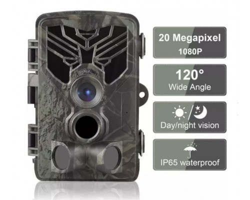 Фотопастка Suntek НС-810A 20м, огляд 120 °, з датчиком руху, нічна зйомка, захист IP65. Камера для охорони