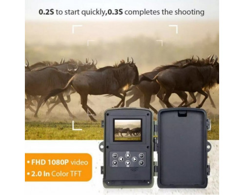 Фотопастка Suntek НС-810A 20м, огляд 120 °, з датчиком руху, нічна зйомка, захист IP65. Камера для охорони