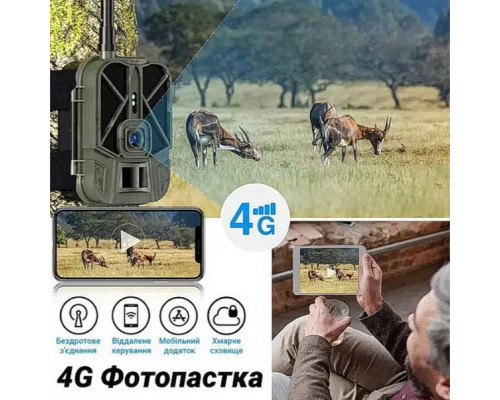 Фотопастка HC940 LTE PRO з передачею даних 4G, акумулятором 10000mAh, відео 4K та фото 30 МП.