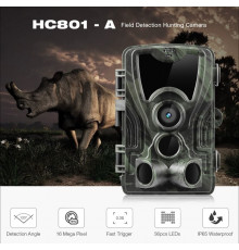 Фотопастка Suntek HC 801A 25м, огляд 120 °, датчик руху, нічна зйомка, захист IP65.