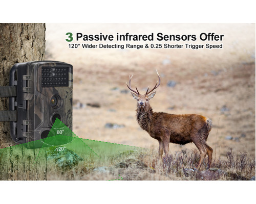 Фотопастка Suntek WiFi802 Plus 20м, огляд 90 °, захист IP65