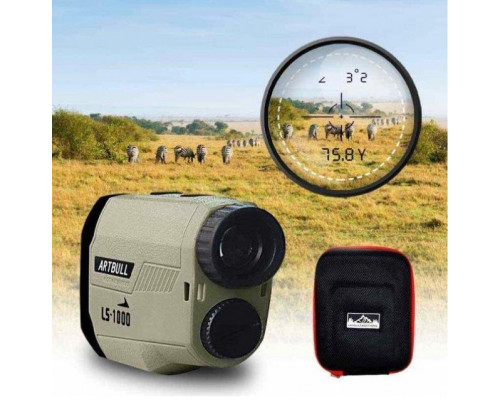 Лазерний далекомір Artbull LS-1000 – точне вимірювання відстані до 1000 метрів з урахуванням кута нахилу та швидкості руху.