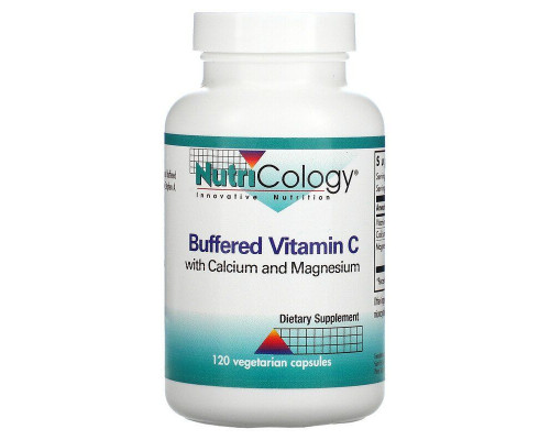Витамин C с кальцием и магнием, Vitamin C, Nutricology, буфферизованный, 120 вегетарианских капсул