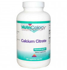 Цитрат кальция (Calcium Citrate), Nutricology, 180 капсул