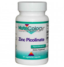 Цинк Пиколинат, Zinc Picolinate, Nutricology, 60 капсул