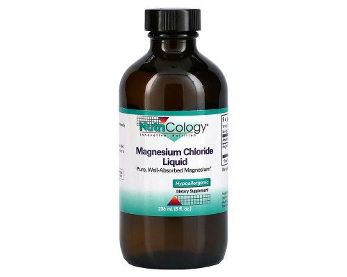 Магний хлорид, Magnesium Chloride, Nutricology, жидкий, 236 мл