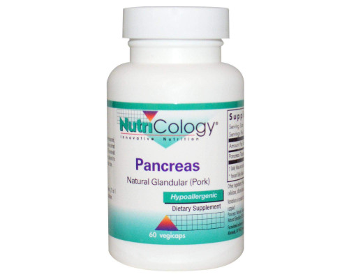 Поджелудочная железа, свиная, панкреатин, Pancreas, Nutricology, 60 капсул