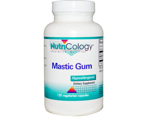 Смола мастикового дерева, Mastic Gum, Nutricology, 120 вегетарианских капсул