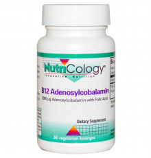 Витамин В12 (аденозилкобаламин), Vitamin B12 Adenosylcobalamin, Nutricology, 60 вегетарианских леденцов