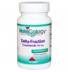 Дельта-фракция токотриенолы, Delta-Fraction Tocotrienols, Nutricology, 125 мг, 90 гелевых капсул
