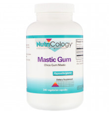Смола мастикового дерева, Mastic Gum, Nutricology, 240 вегетарианских капсул