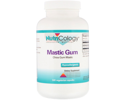 Смола мастикового дерева, Mastic Gum, Nutricology, 240 вегетарианских капсул