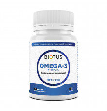 Омега-3 исландский рыбий жир, Omega-3 Fish Oil, Biotus, 60 капсул (1000 мг на 2 капсулы)