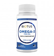 Омега-3 исландский рыбий жир, Omega-3 Fish Oil, Biotus, 120 капсул (1000 мг на 2 капсулы)