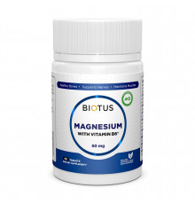 Магний и витамин В6, Magnesium with Vitamin B6, Biotus, 60 таблеток