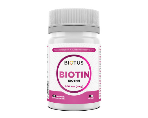 Биотин, Biotin, Biotus, 600 мкг, 30 таблеток