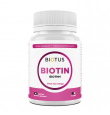 Биотин, Biotin, Biotus, 5000 мкг, 60 капсул